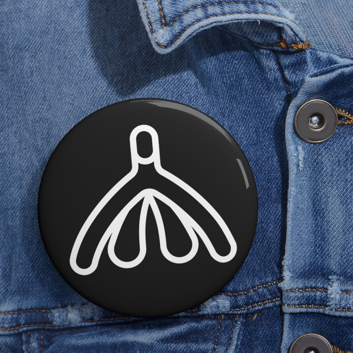 "Internal Clitoris Logo" Pin Button - Image 6