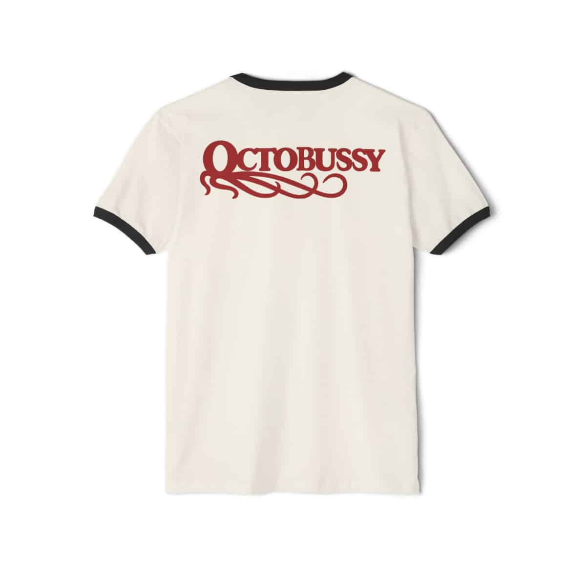 "Octobussy" Unisex Cotton Ringer T-Shirt - Image 3