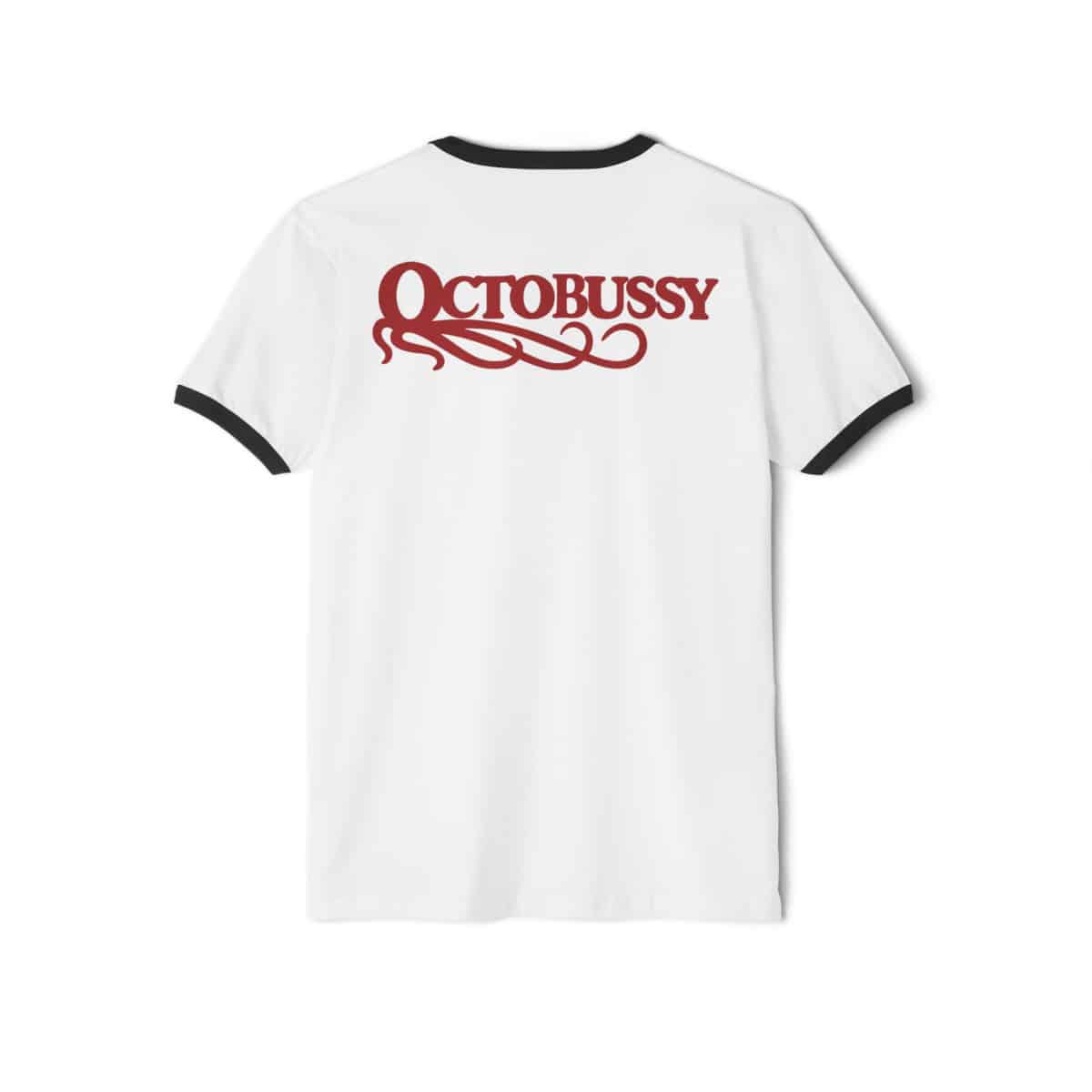 "Octobussy" Unisex Cotton Ringer T-Shirt - Image 5