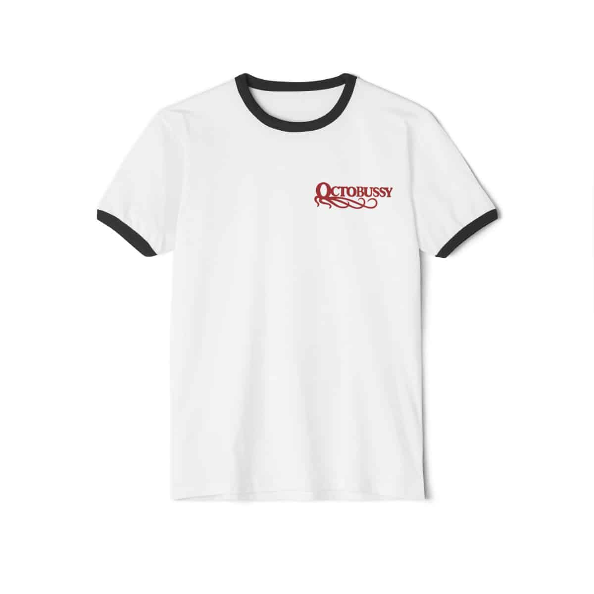 "Octobussy" Unisex Cotton Ringer T-Shirt - Image 4