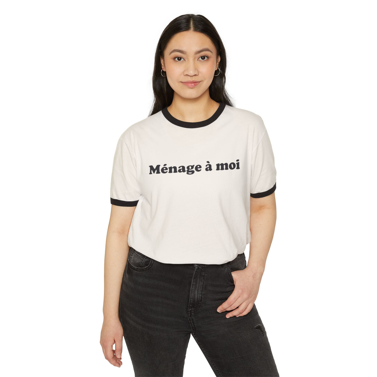 "Ménage à moi" Unisex Ringer tee