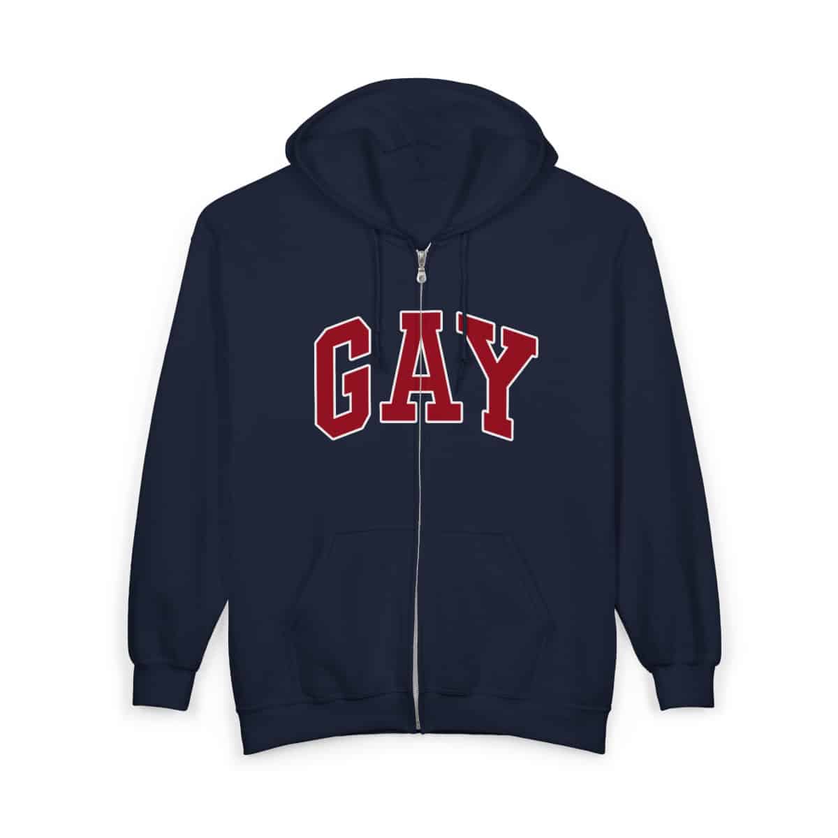 GAY GAP - Unisex Full Zip Hoodie - Image 3