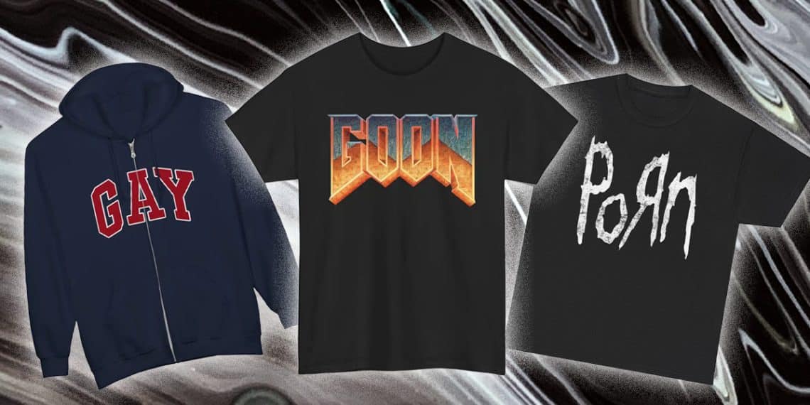 Goon doom t-shirt, Porn Korn T-shirt, and GAP gay merch drop!